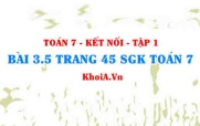 Bài 3.5 trang 45 SGK Toán 7 tập 1 Kết nối tri thức